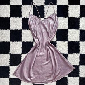 NWT Victoria’s Secret Purple Iridescent Floral Slip S